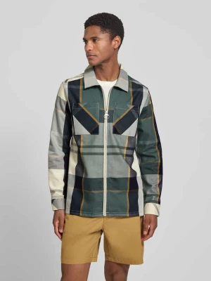 Kurtka koszulowa o kroju regular fit z czystej bawełny model 'ETTRICK' Barbour Oliwkowy