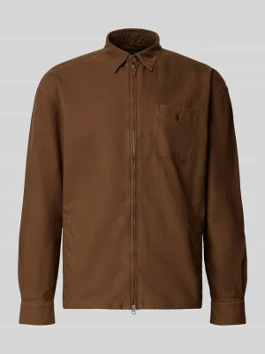 Kurtka koszulowa o kroju regular fit z czystej bawełny model 'OSACA' Polo Ralph Lauren Średniobrązowy