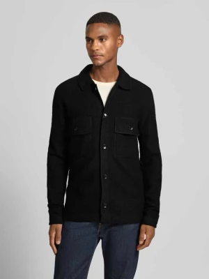 Kurtka koszulowa o kroju regular fit z czystej wełny model ‘NEALY’ Selected Homme