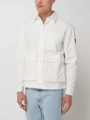 Kurtka koszulowa o kroju regular fit z diagonalu CK Calvin Klein