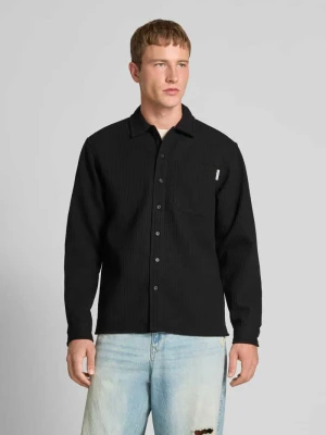 Kurtka koszulowa o kroju regular fit z dodatkiem wełny i detalem z logo model ‘Chen’ Redefined Rebel