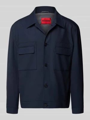 Kurtka koszulowa o kroju regular fit z dodatkiem wiskozy model ‘JULIANO’ HUGO