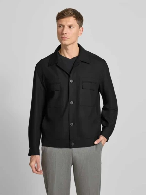 Kurtka koszulowa o kroju regular fit z dodatkiem wiskozy model ‘JULIANO’ HUGO