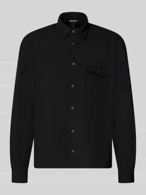 Kurtka koszulowa o kroju regular fit z dodatkiem wiskozy model 'SANTIAGO' Antony Morato Czarny