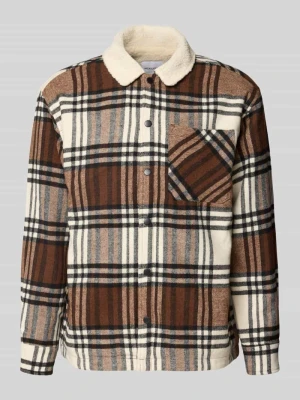 Kurtka koszulowa o kroju regular fit z futerkiem model 'ZAC' Jack&Jones Średniobrązowy