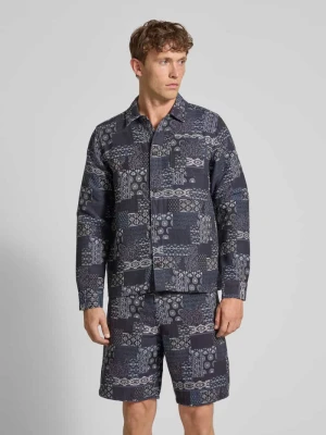 Kurtka koszulowa o kroju regular fit z imitacji denimu Les Deux