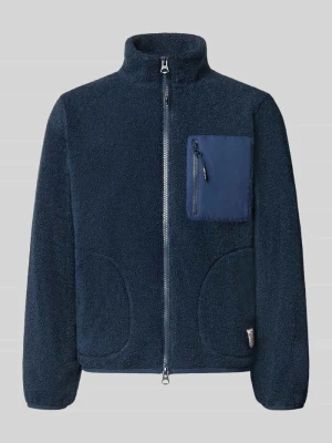Kurtka koszulowa o kroju regular fit z imitacji skóry jagnięcej Pepe Jeans Jeansowy niebieski