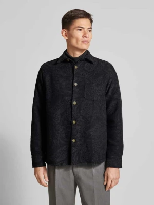 Kurtka koszulowa o kroju regular fit z kieszenią na piersi model ‘MAP’ Forét