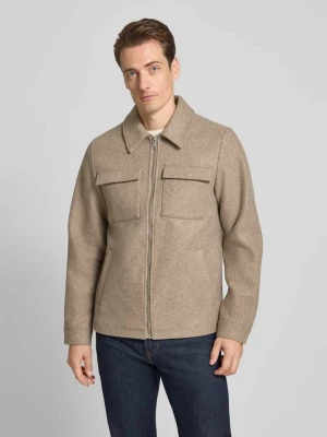 Kurtka koszulowa o kroju regular fit z kieszeniami na piersi model ‘MOBERG’ casual friday