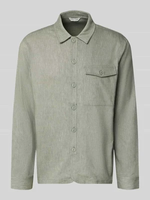 kurtka koszulowa o kroju regular fit z kołnierzykiem typu kent model 'BRO' casual friday