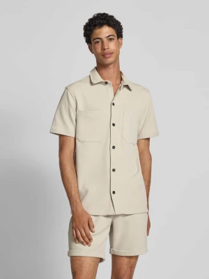 Kurtka koszulowa o kroju regular fit z lekko fakturowanym wzorem model ‘NEWKODYL’ Only & Sons