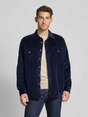 Kurtka koszulowa o kroju regular fit z listwą guzikową model ‘CORDUROY’ Tommy Hilfiger Granatowy