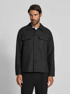 Kurtka koszulowa o kroju regular fit z listwą guzikową model ‘FRILOF’ casual friday