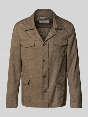 Kurtka koszulowa o kroju regular fit z mieszanka lnu model 'Taddeo' carl gross