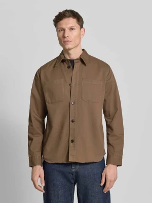 Kurtka koszulowa o kroju regular fit z mieszanki bawełny ekologicznej model ‘TRAVIS’ Selected Homme