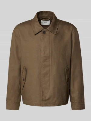 Kurtka koszulowa o kroju regular fit z mieszanki lnu i bawełny model 'LEWIS' Selected Homme