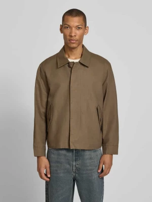 Kurtka koszulowa o kroju regular fit z mieszanki lnu i bawełny model 'LEWIS' Selected Homme