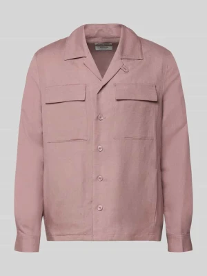 Kurtka koszulowa o kroju regular fit z mieszanki lnu i wiskozy Antony Morato