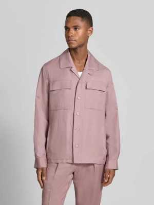 Kurtka koszulowa o kroju regular fit z mieszanki lnu i wiskozy Antony Morato