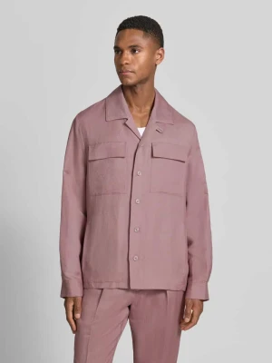 Kurtka koszulowa o kroju regular fit z mieszanki lnu i wiskozy Antony Morato