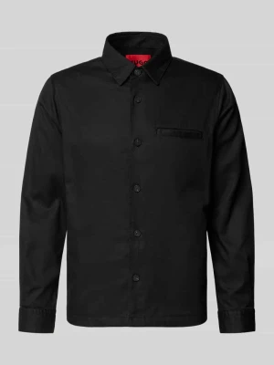 Kurtka koszulowa o kroju regular fit z mieszanki lyocellu i bawełny model ‘ENOCK’ HUGO