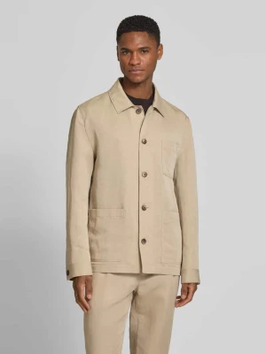 Kurtka koszulowa o kroju regular fit z mieszanki lyocellu z dodatkiem lnu Roy Robson