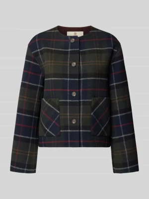 Kurtka koszulowa o kroju regular fit z mieszanki wełny 'MARLOW' Barbour Granatowy