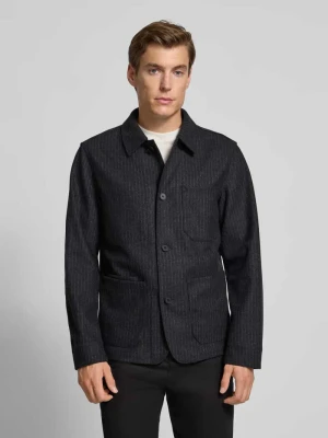 Kurtka koszulowa o kroju regular fit z mieszanki wełny z kołnierzem z połami Selected Homme