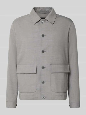 Kurtka koszulowa o kroju regular fit z mieszanki wełny z kołnierzykiem typu kent Bugatti