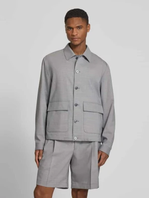 Kurtka koszulowa o kroju regular fit z mieszanki wełny z kołnierzykiem typu kent Bugatti