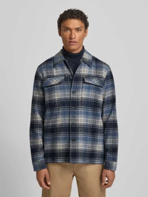 Kurtka koszulowa o kroju regular fit z mieszanki wełny z kołnierzykiem typu kent PME Legend