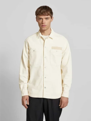 Kurtka koszulowa o kroju regular fit z naszywką z logo model ‘Worker’ Replay