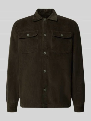 Kurtka koszulowa o kroju regular fit z sztruksu model 'REGENT' Jack&Jones Oliwkowy