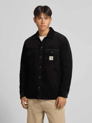 kurtka koszulowa o kroju regular fit z sztruksu model 'WHITSOME' Carhartt WIP Czarny