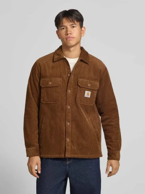 kurtka koszulowa o kroju regular fit z sztruksu model 'WHITSOME' Carhartt WIP Średniobrązowy