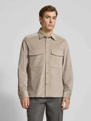 Kurtka koszulowa o kroju regular fit ze sztruksu model ‘CORDUROY OVERSHIRT’ drykorn