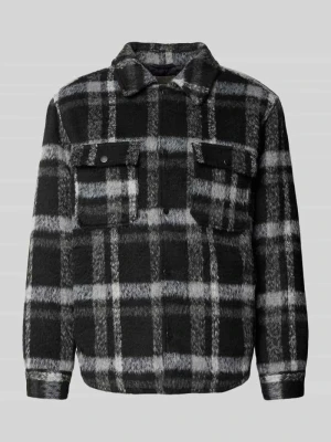 Kurtka koszulowa o kroju regular fit ze wzorem na całej powierzchni model ‘GIO’ Only & Sons