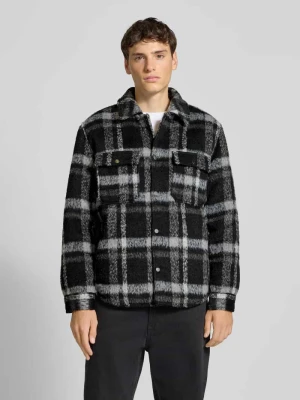 Kurtka koszulowa o kroju regular fit ze wzorem na całej powierzchni model ‘GIO’ Only & Sons