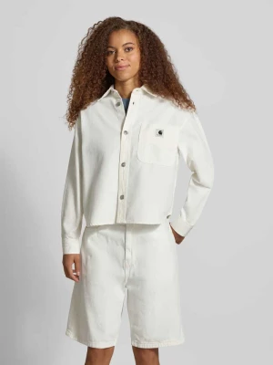 Kurtka koszulowa o kroju relaxed fit z detal z logo model 'Georgia' Carhartt WIP Biały