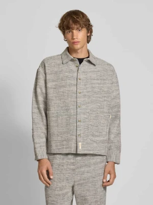 Kurtka koszulowa o kroju relaxed fit z fakturowanym wzorem BLKVIS