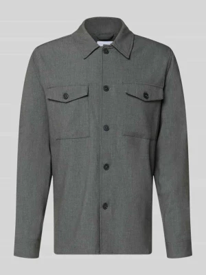 Kurtka koszulowa o kroju relaxed fit z kołnierzykiem typu kent i kieszeniami na piersi lindbergh