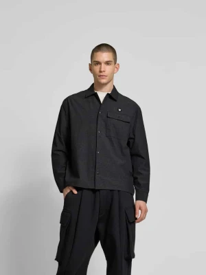 Kurtka koszulowa o kroju relaxed fit z listwą guzikową Wood Wood