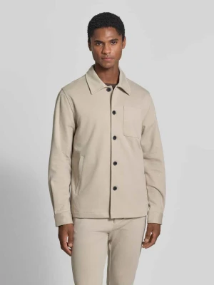 Kurtka koszulowa o kroju slim fit z dodatkiem wiskozy lindbergh Piaskowy