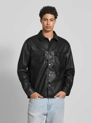Kurtka koszulowa o skórzanym wyglądzie w kroju regular fit Calvin Klein Jeans
