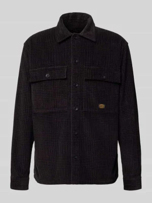 Kurtka koszulowa w całości wzorzysta w kroju regular fit model 'OLIVER' Jack&Jones Czarny