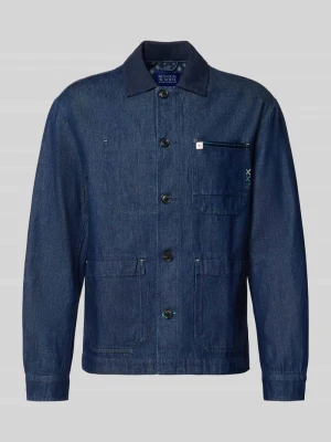 Kurtka koszulowa w denimu o kroju regular fit Scotch & Soda Jeansowy niebieski