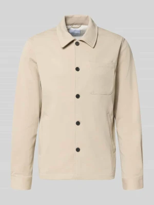 Kurtka koszulowa w kroju relaxed fit z brustaszą lindbergh