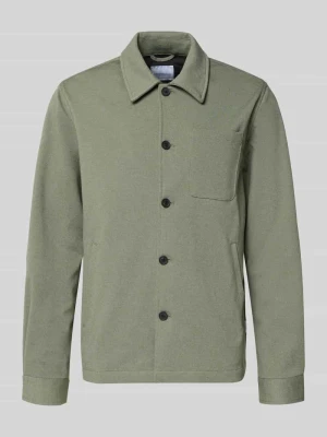 Kurtka koszulowa w kroju relaxed fit z brustaszą lindbergh