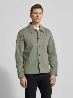 Kurtka koszulowa w kroju relaxed fit z brustaszą lindbergh