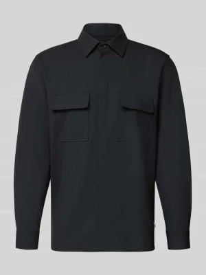 Kurtka koszulowa w kroju relaxed fit z dodatkiem żywej wełny Model 'Arion' Digel